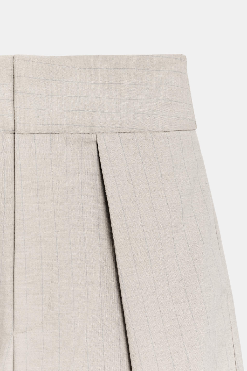 PANTAL?N BALLOON PLIEGUES RAYAS / Gris / Beige - Zara фото 8