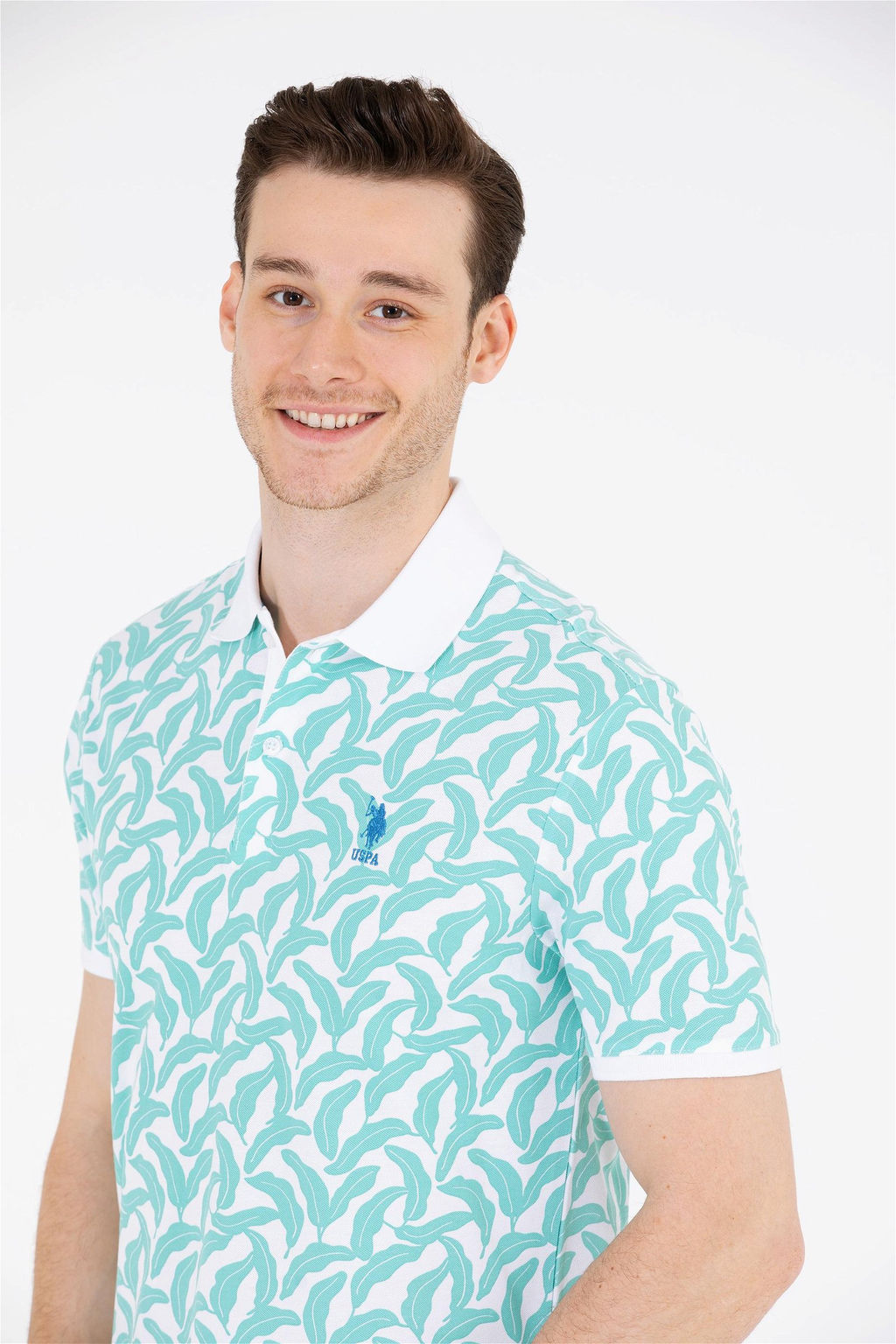 U. S. Polo Assn Мужская мятная футболка-поло - U.s. polo assn фото 10