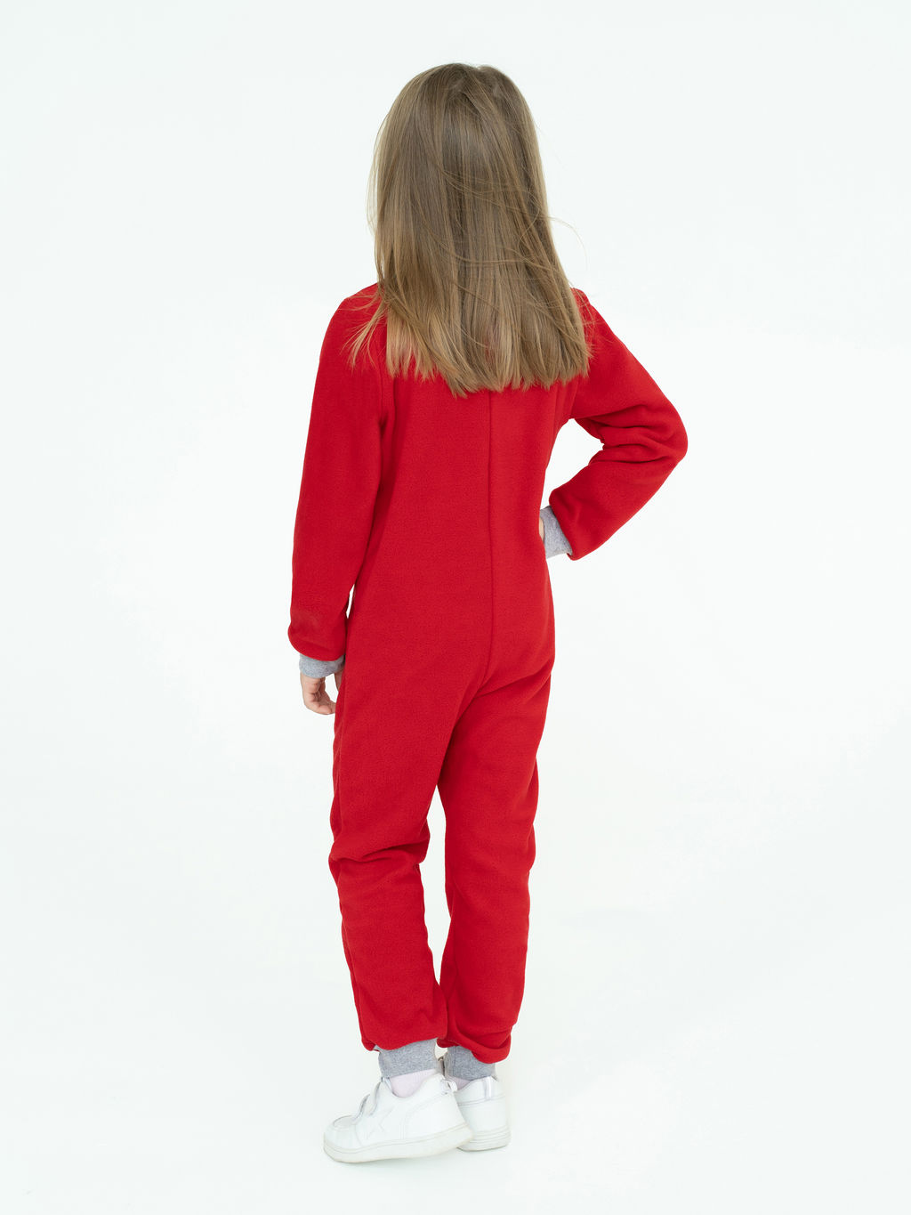 Комбинезон детский флисовый красный