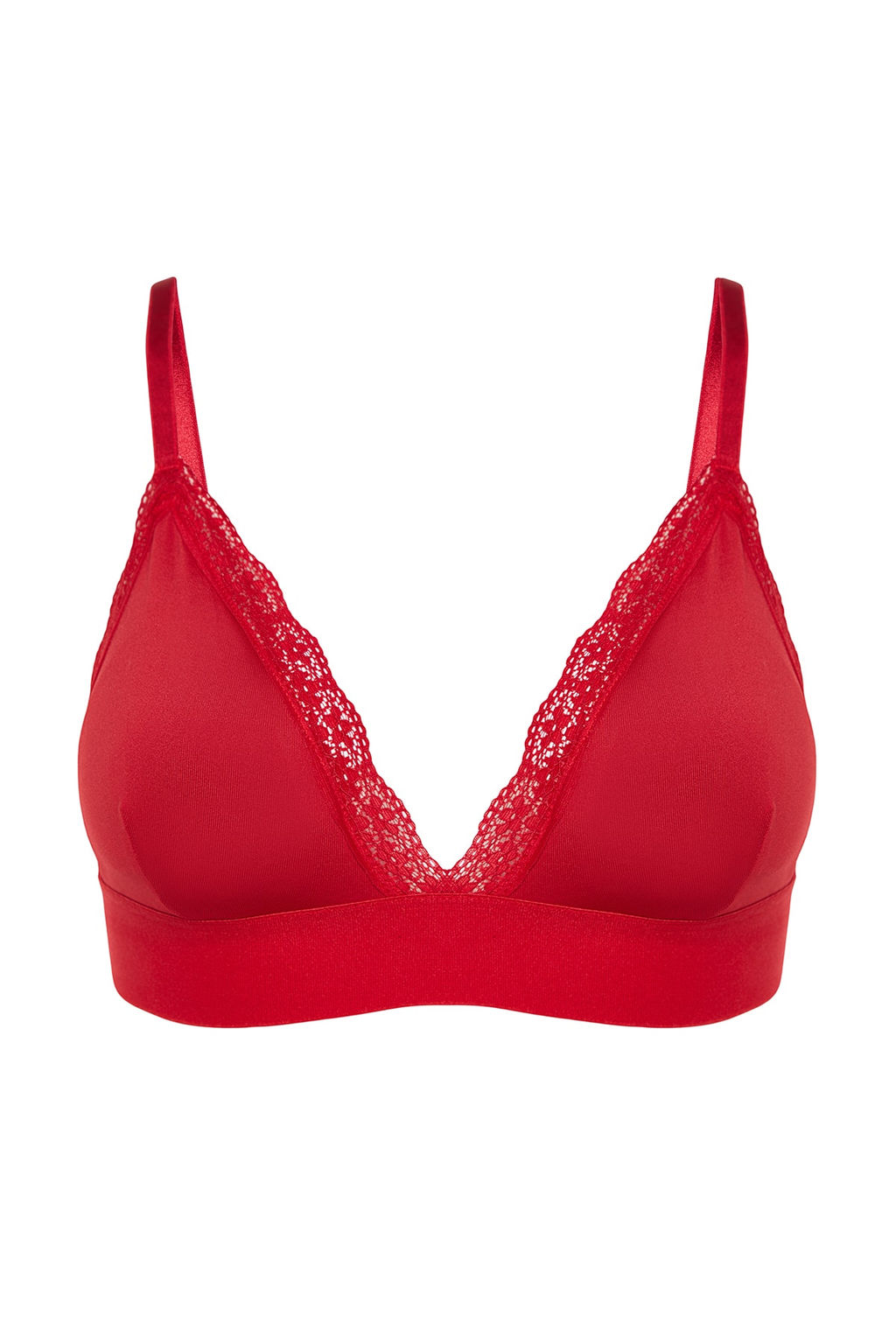 TRENDYOLMILLA Siyah Micro Dantelli Ip Ask?l? Dolgusuz Balensiz Kapl? Bralette Orme Sutyen THMAW24SU00011 фото 6