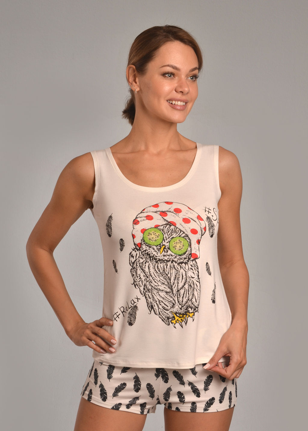 Пижама с шортами RELAX (молоко) - Ивановская трикотажная компания фото 2