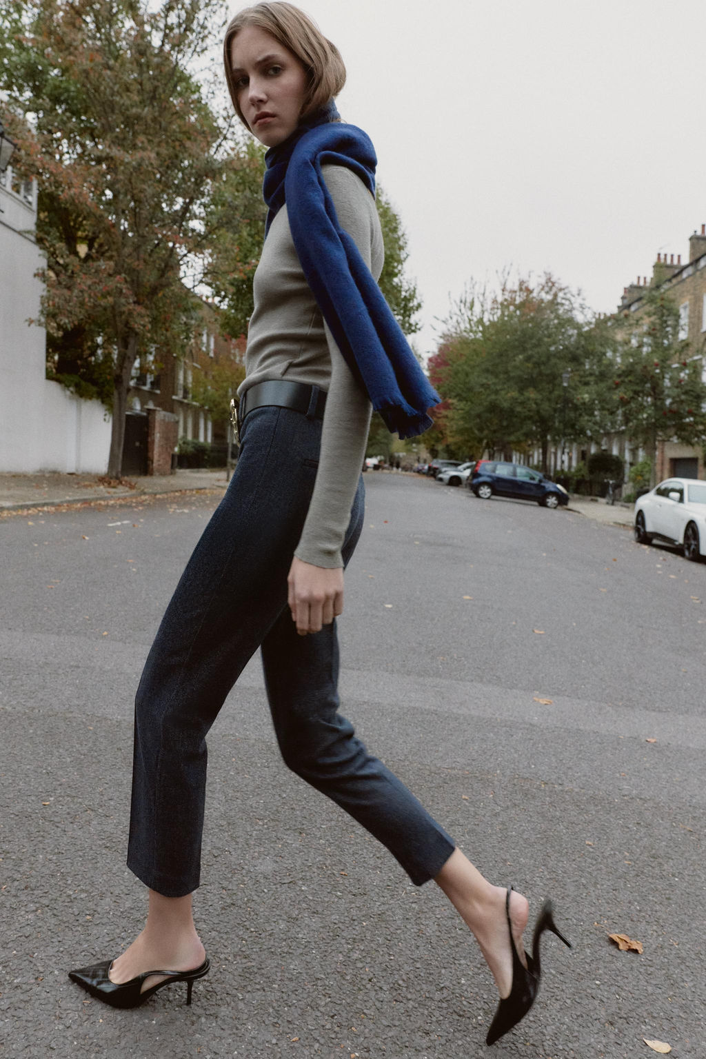 HERRINGBONE TROUSERS WITH BELT - Zara фото 4