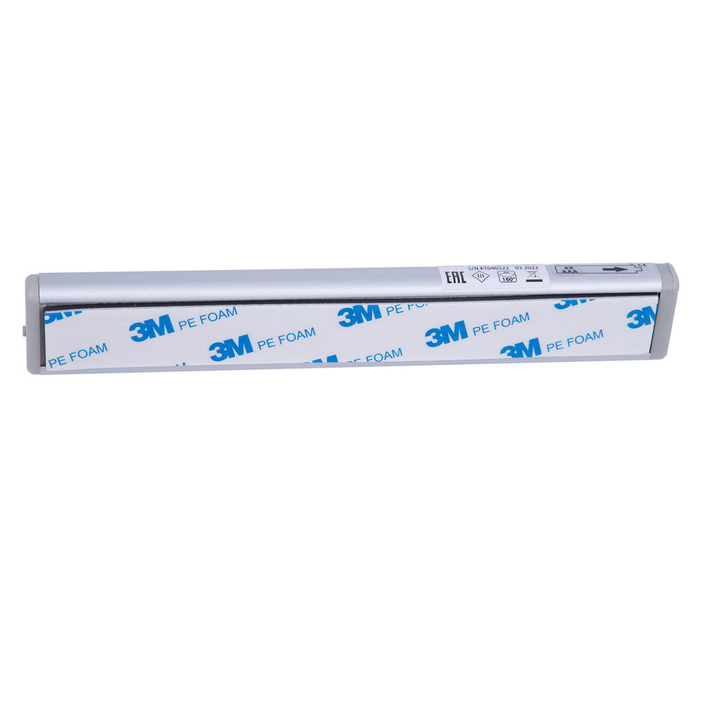ULM-F48-2W/4500K/4AA SENSOR IP20 SILVER Светильник светодиодный для мебели с датчиком движения. Питание 4АА (не в/к). 188*30*15мм. 50Lm. ТМ Uniel