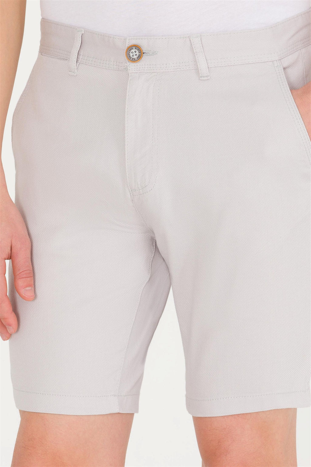 Мужские светло-серые тканые шорты - U.s. polo assn фото 5