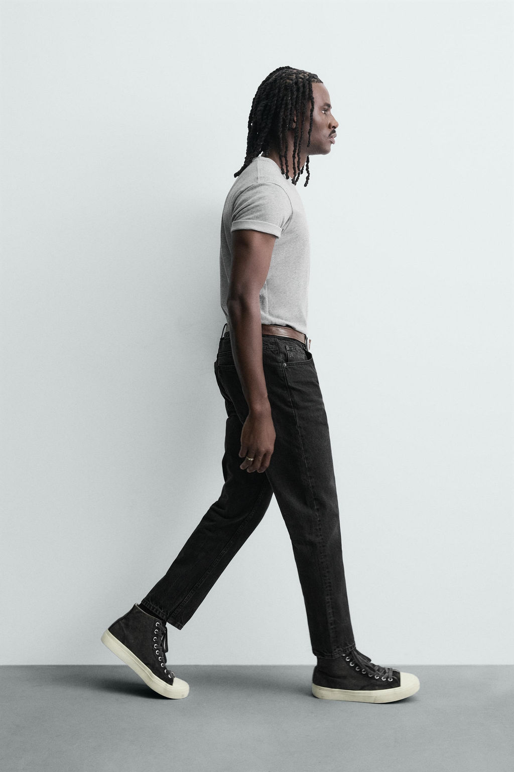 JEANS SLIM CROPPED FIT / Carb?n - Zara фото 5