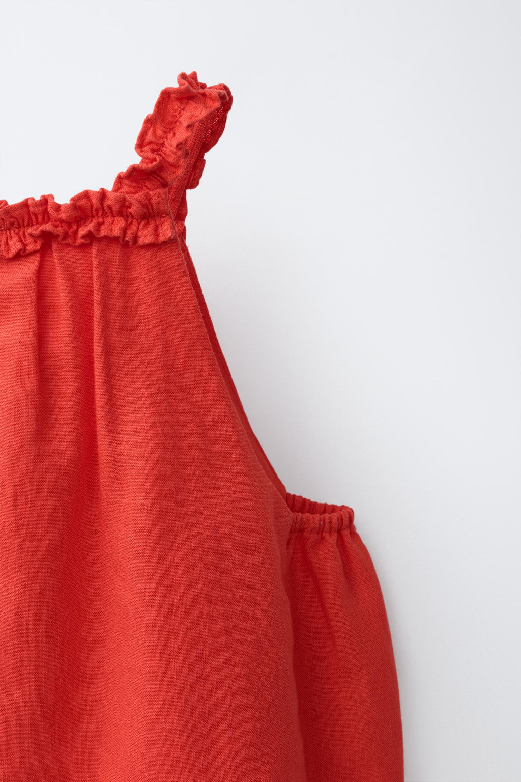 TOP HALTER CON LINO / Rojo - Zara фото 4