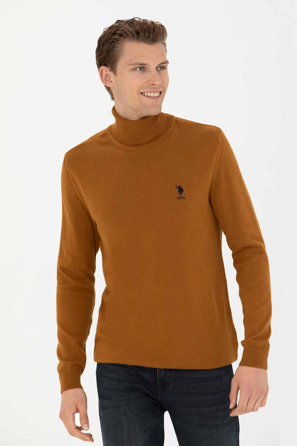 Мужской базовый свитер кокосового цвета - U.s. polo assn фото 9