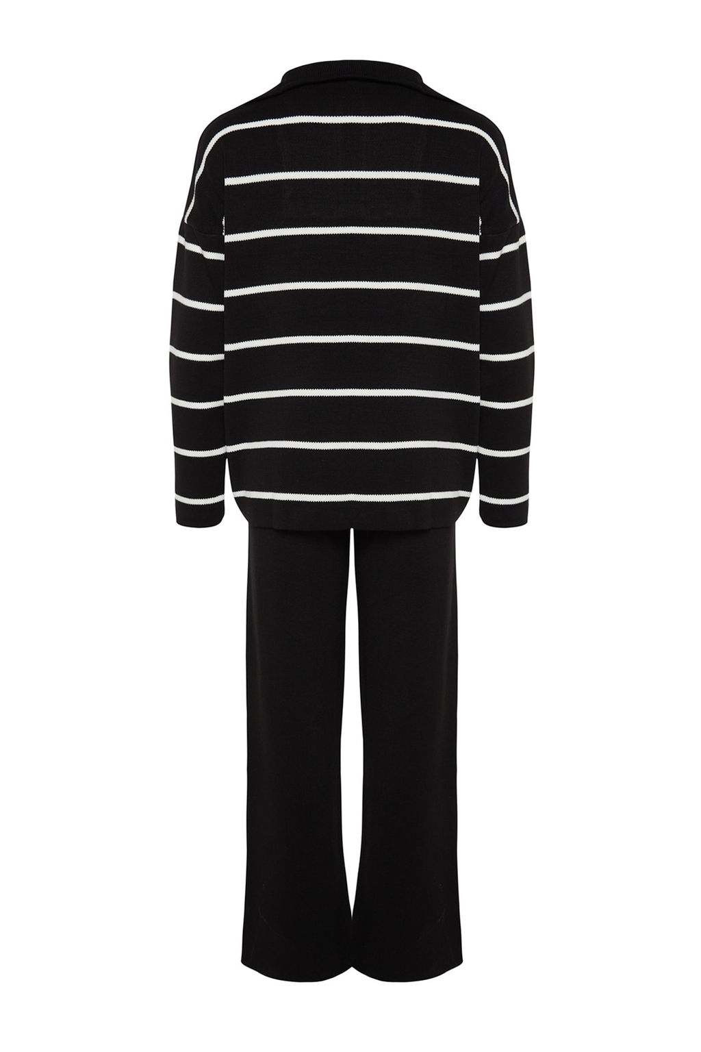 Siyah Genis Kal?p Fermuarl? Triko Alt-Ust Tak?m TWOAW24AU00025 - Trendyolmilla фото 8