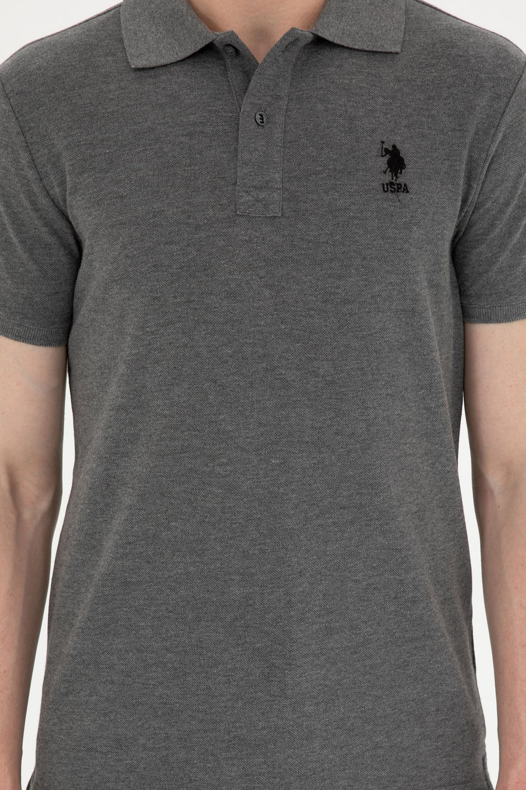 Мужская базовая футболка антрацитового меланжа Неожиданная скидка в корзине - U.s. polo assn фото 13