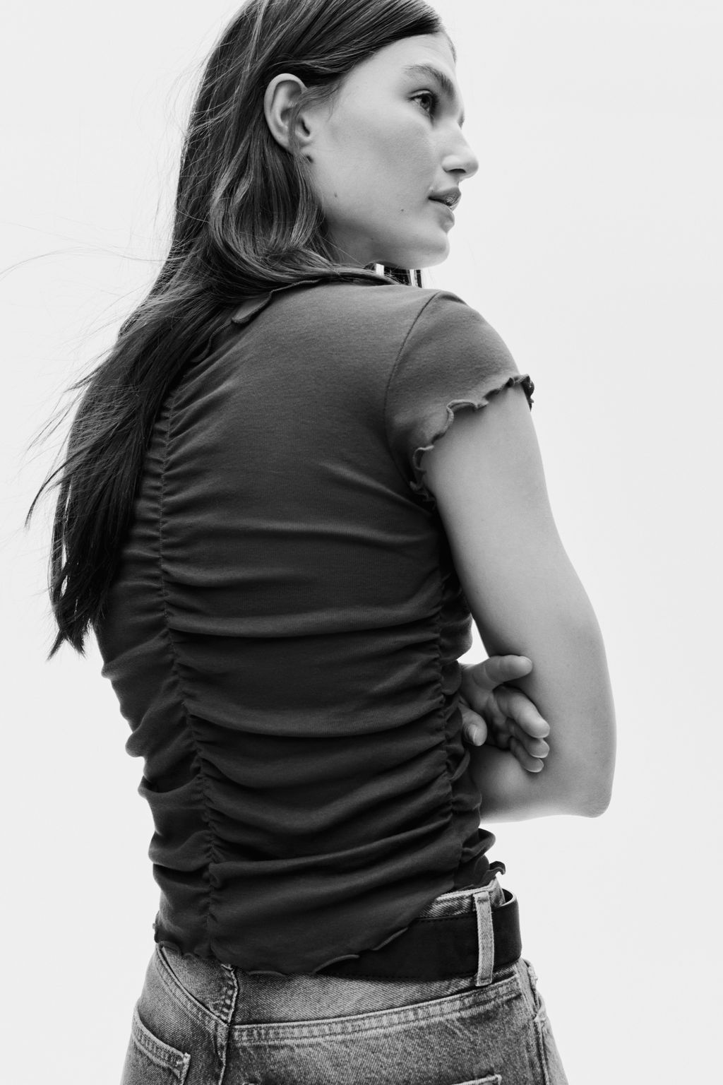 Top drapeado de algod?n - H&m фото 6