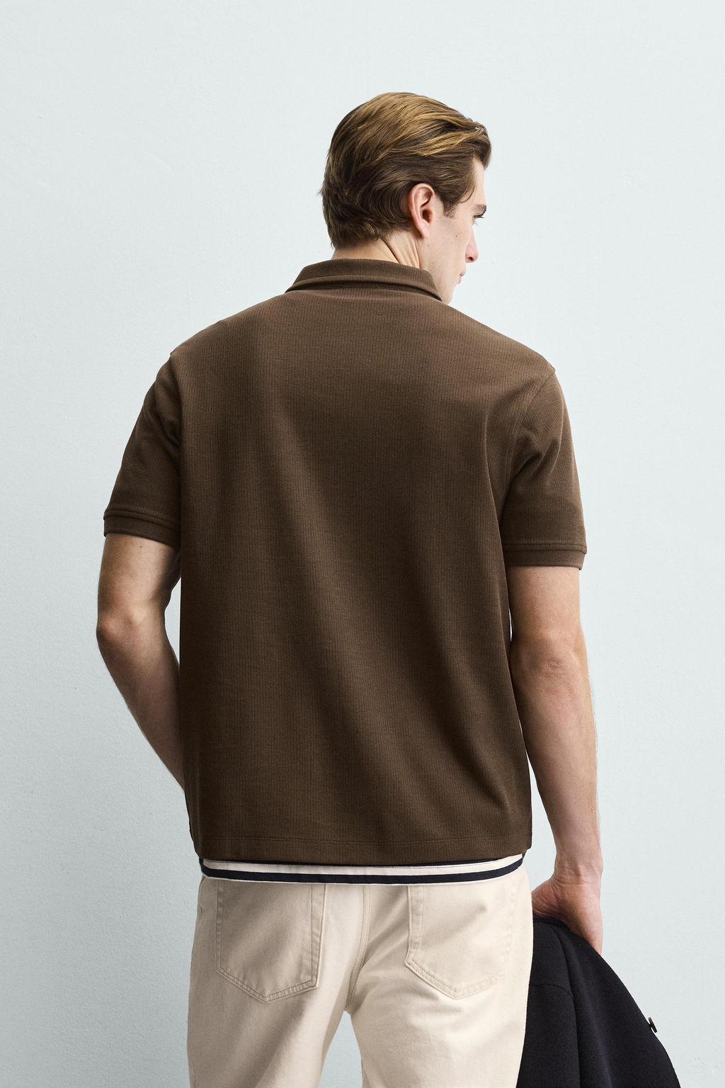 POLO REGULAR FIT ESTRUCTURA / Marr?n - Zara фото 3