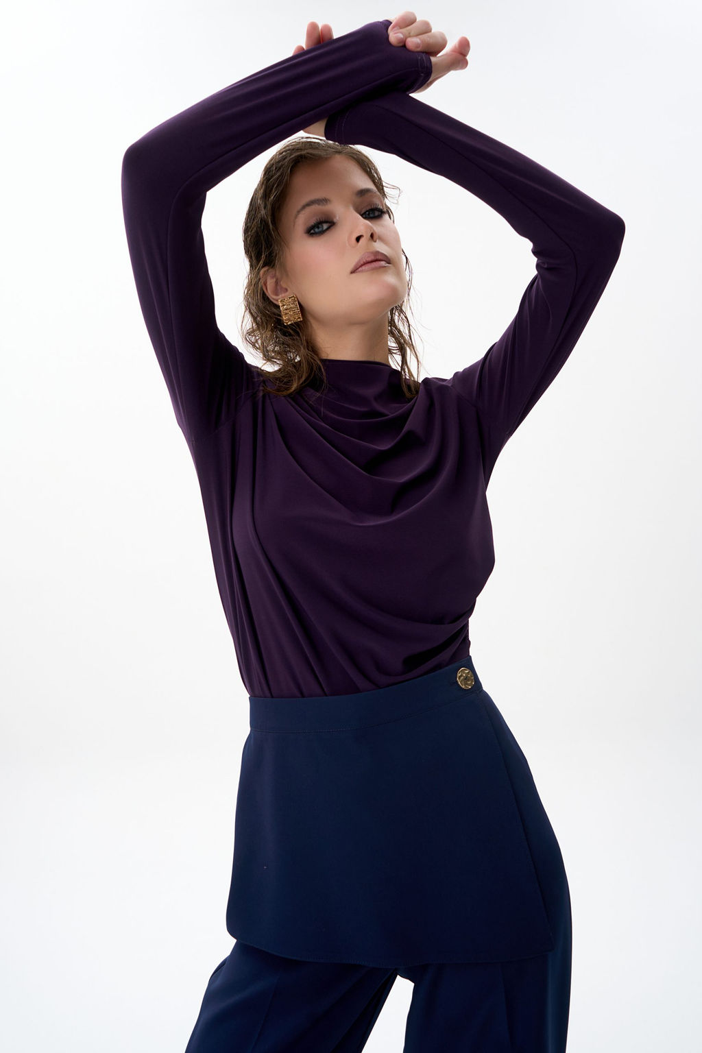 Лонгслив Нора (фиолетовый) - Эльза фото 11