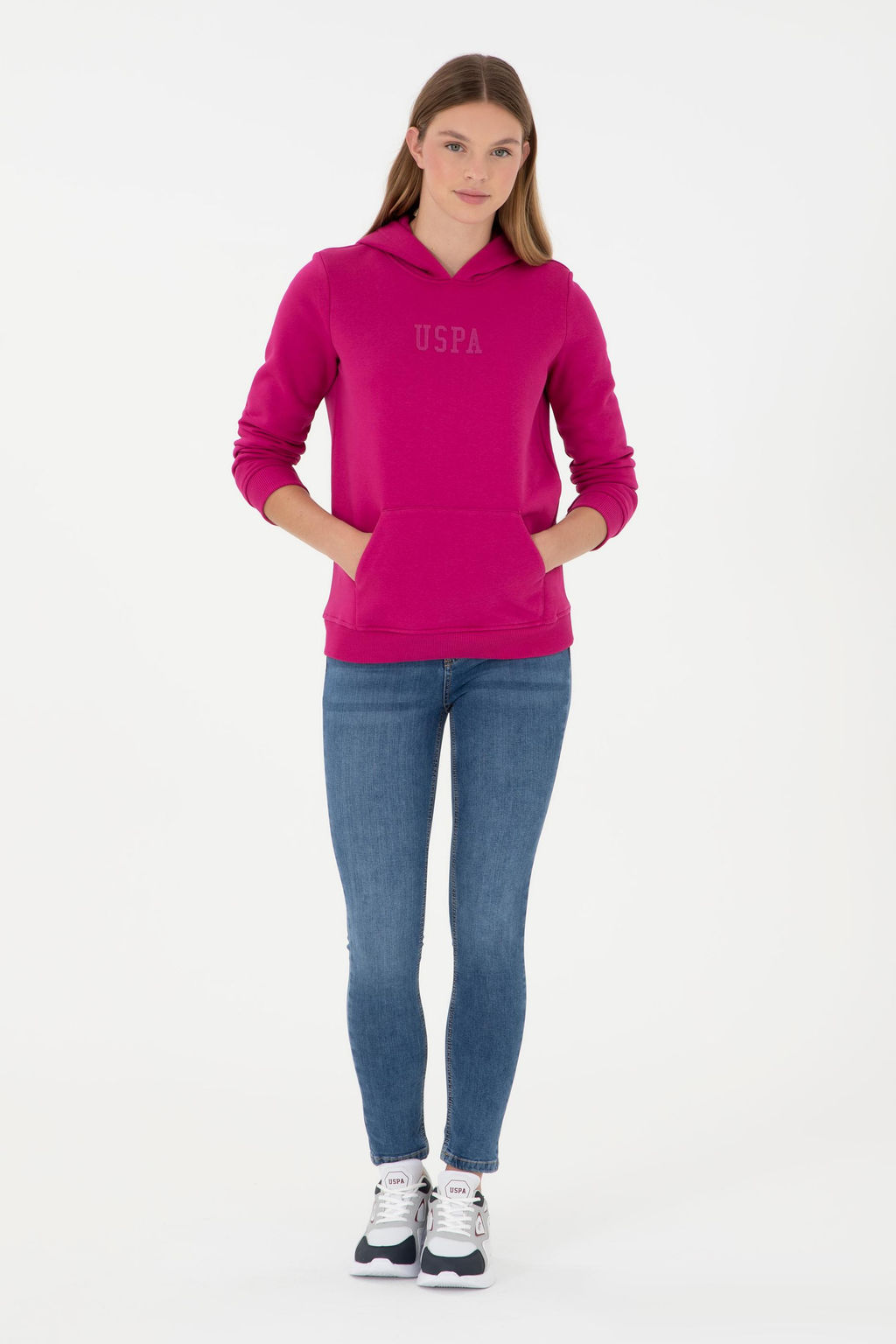 Женский базовый свитшот цвета фуксии Неожиданная скидка в корзине - U.s. polo assn фото 4