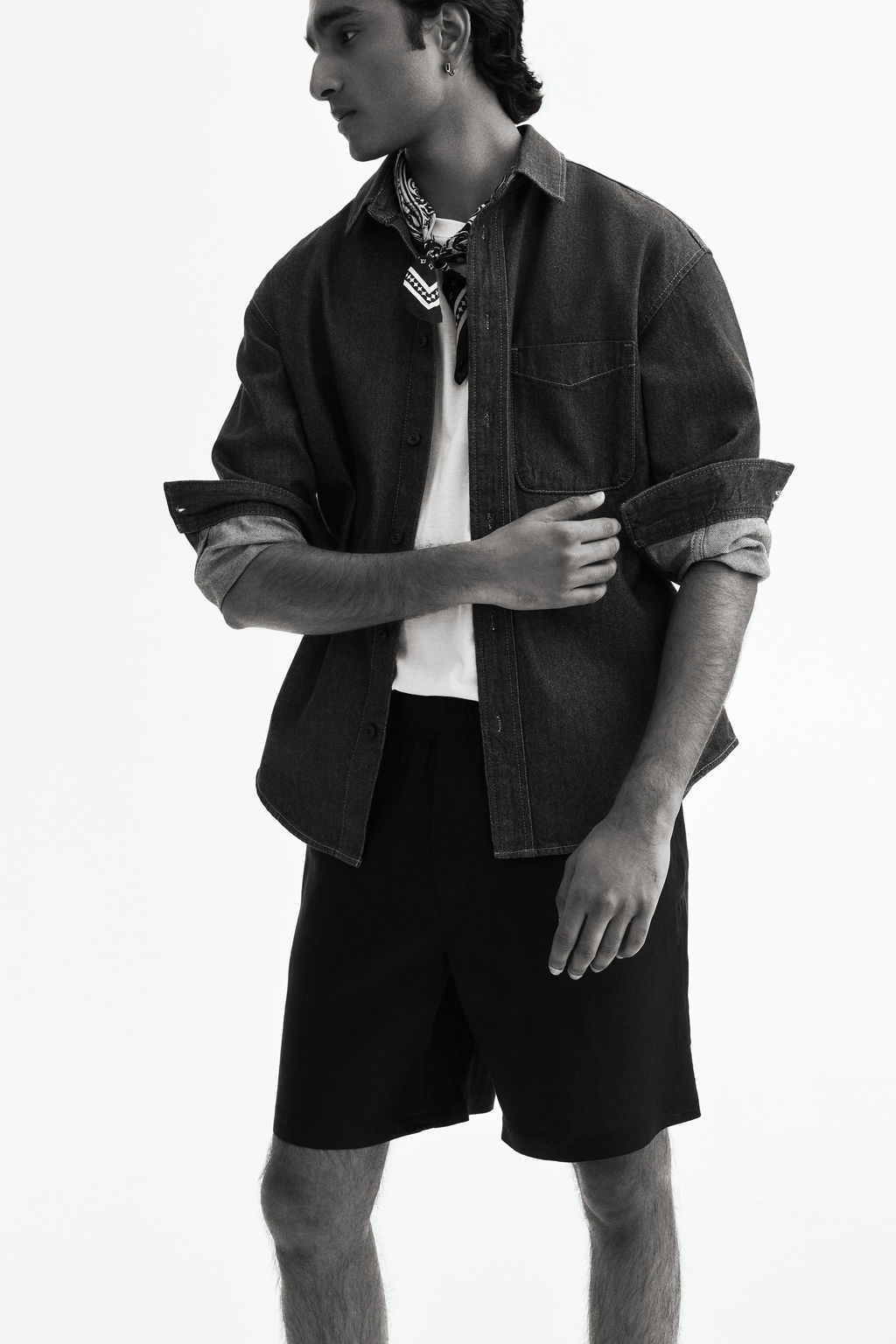 Pantal?n corto de lino Relaxed Fit - H&m фото 9