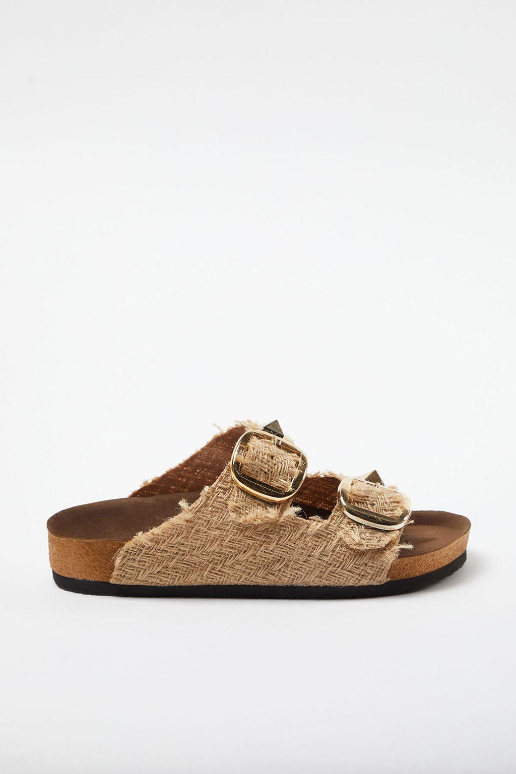 Trendyol Shoes Kahverengi Cift Tokal? Rivetli Kad?n Terlik TAKSS24TE00009 - Trendyolmilla фото 2