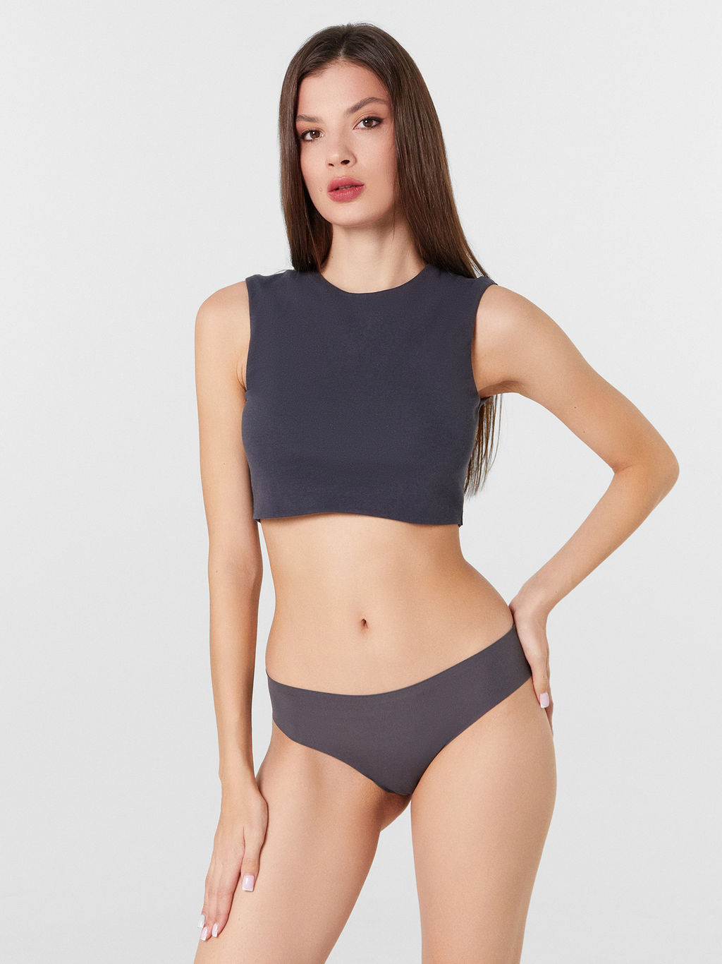 Цена за 2 штуки! Трусы-слипы женские графитовые графитовый 412749