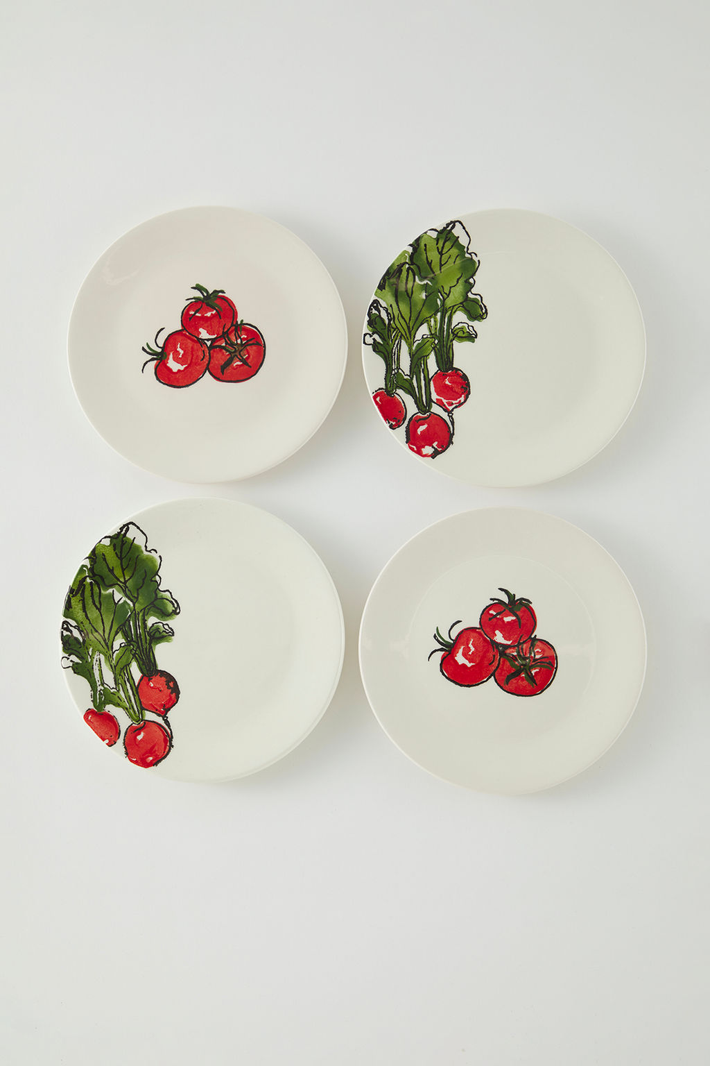 Trendyolmilla Home 4lu Seramik Bask?l? Pasta/Tatl? Tabag? Seti 19cm TPHSS25TBK00009  фото 3