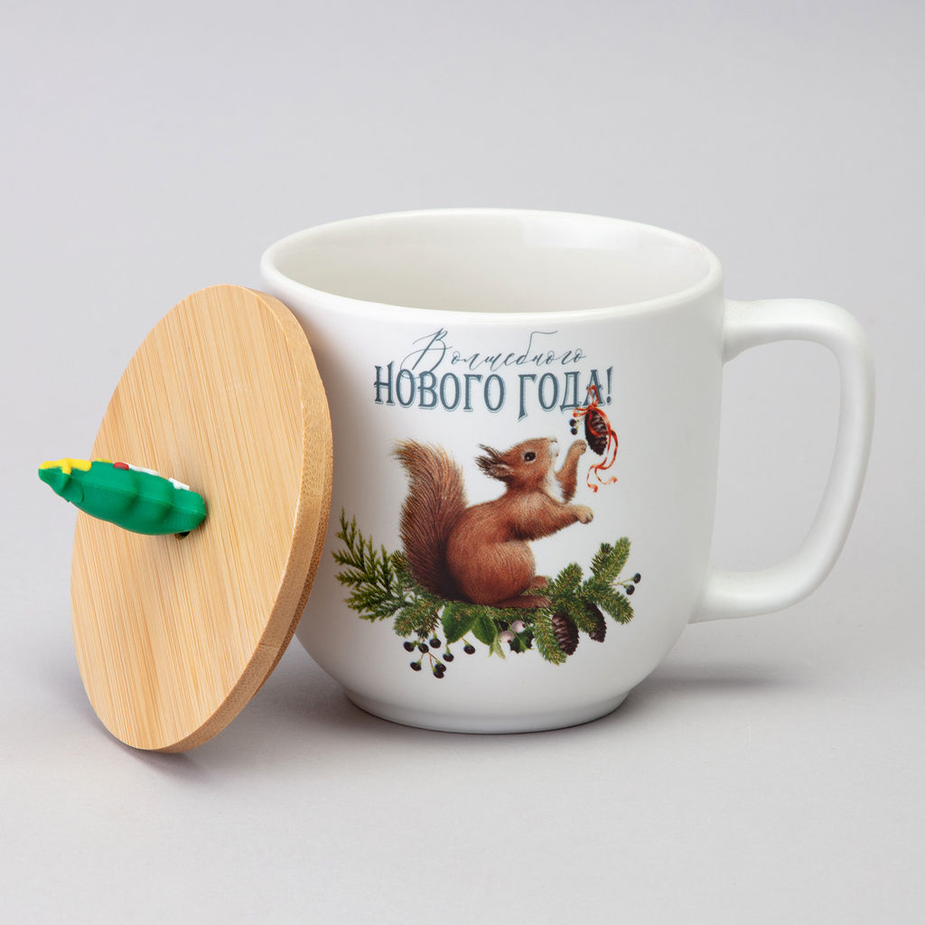 КРУЖКА LEFARD WINTER STORY 390МЛ С БАМБУКОВОЙ КРЫШКОЙ  фото 3