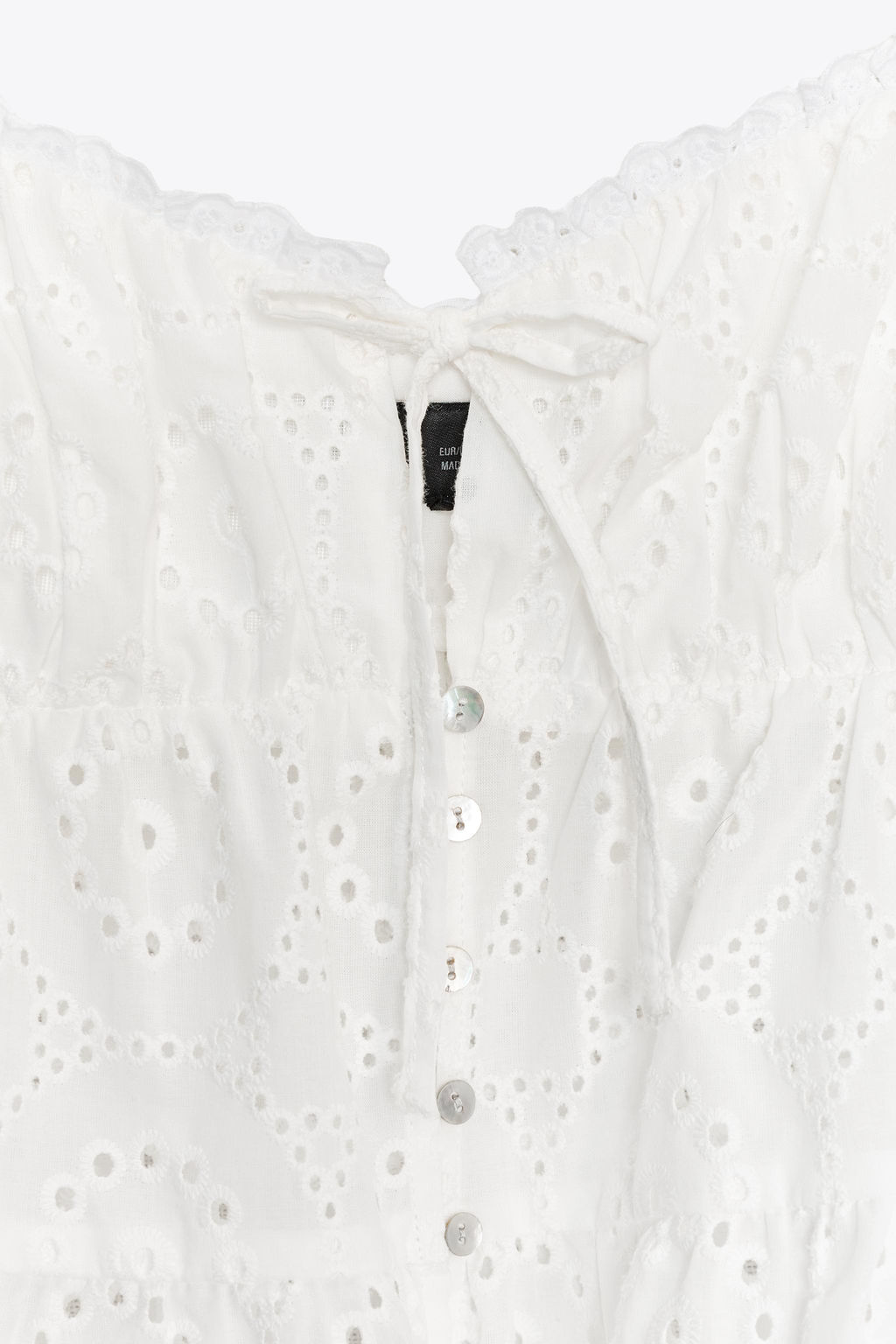 TOP WITH CUTWORK EMBROIDERY - Zara фото 7