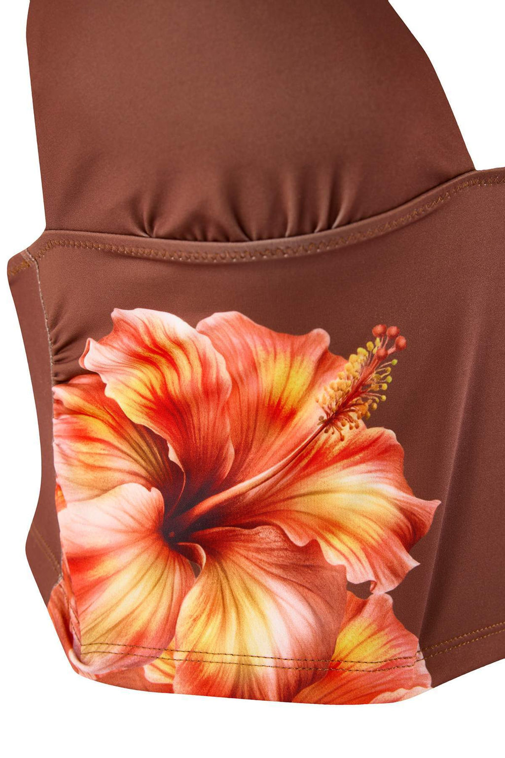 Kahverengi Cicek Desenli Baglamal? Tankini Kapl? Normal Bel Brazilian Bikini Tak?m? TBESS26BT00008 - Trendyolmilla фото 2