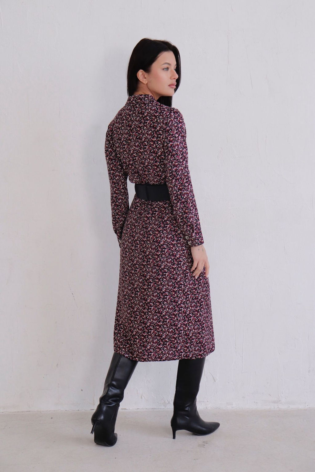 Платье-рубашка с английским воротником принт - Martichelli фото 316