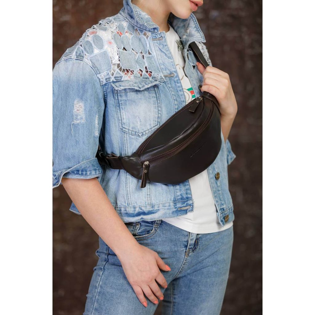Кожаная поясная сумка Ellis Black - Lakestone фото 38