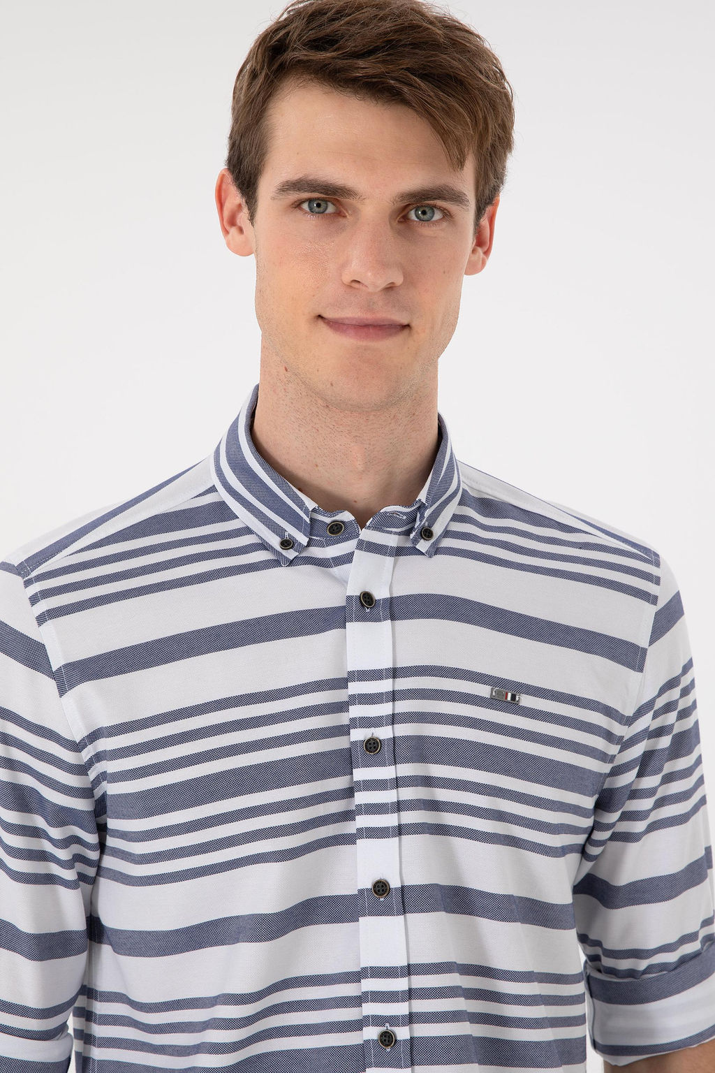 Мужская темно-синяя рубашка с длинным рукавом Неожиданная скидка в корзине - U.s. polo assn фото 2