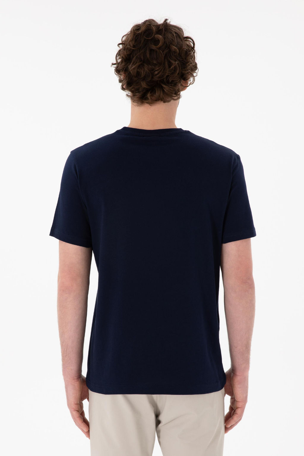 Erkek Regular Fit Bisiklet Yaka Lacivert Basic Ti__rt Sepette S_rpriz _ndirim - U.s. polo assn фото 6