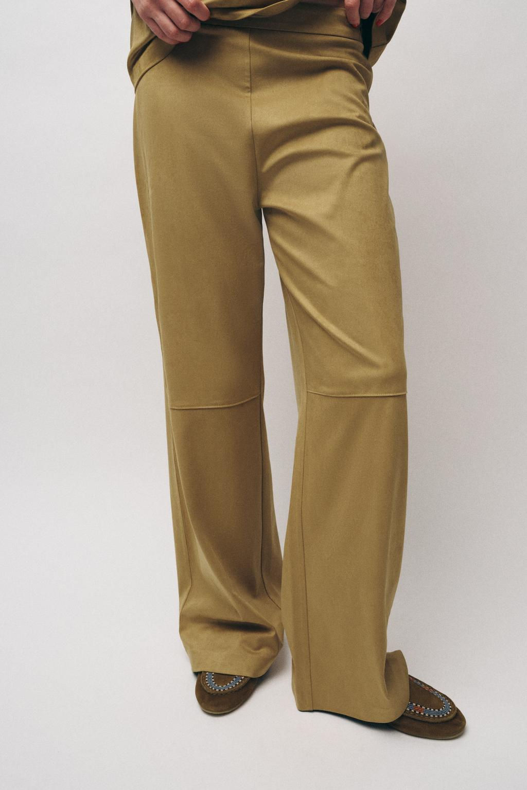 FAUX SUEDE TROUSERS - Zara фото 12