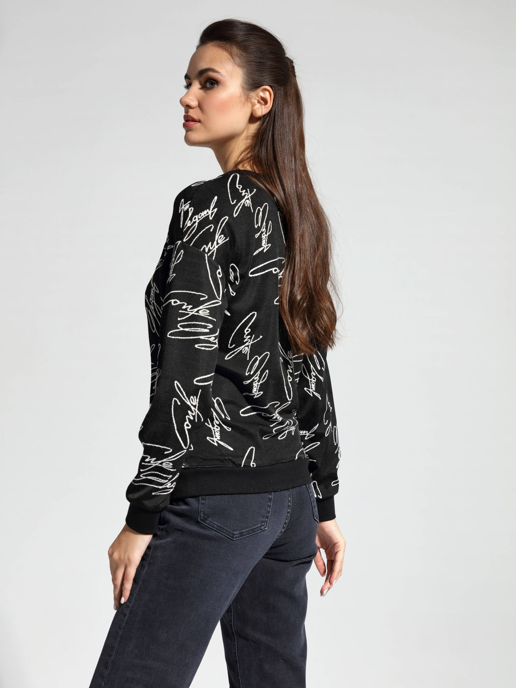 CONTE Свитшот из вискозы премиального качества LD 1042 black-moon grey - Conte elegant фото 3