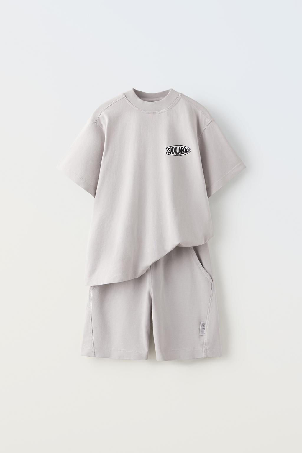 GARMENT DYE T-SHIRT VE BERMUDA SORT TAKIM - Zara фото 10