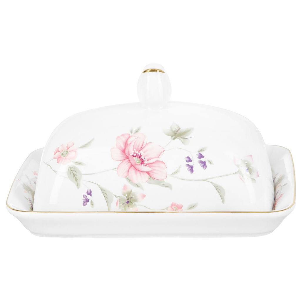 Масленка 16,8*12,5*8,5 см "Диана", фарфор, NEW BONE CHINA