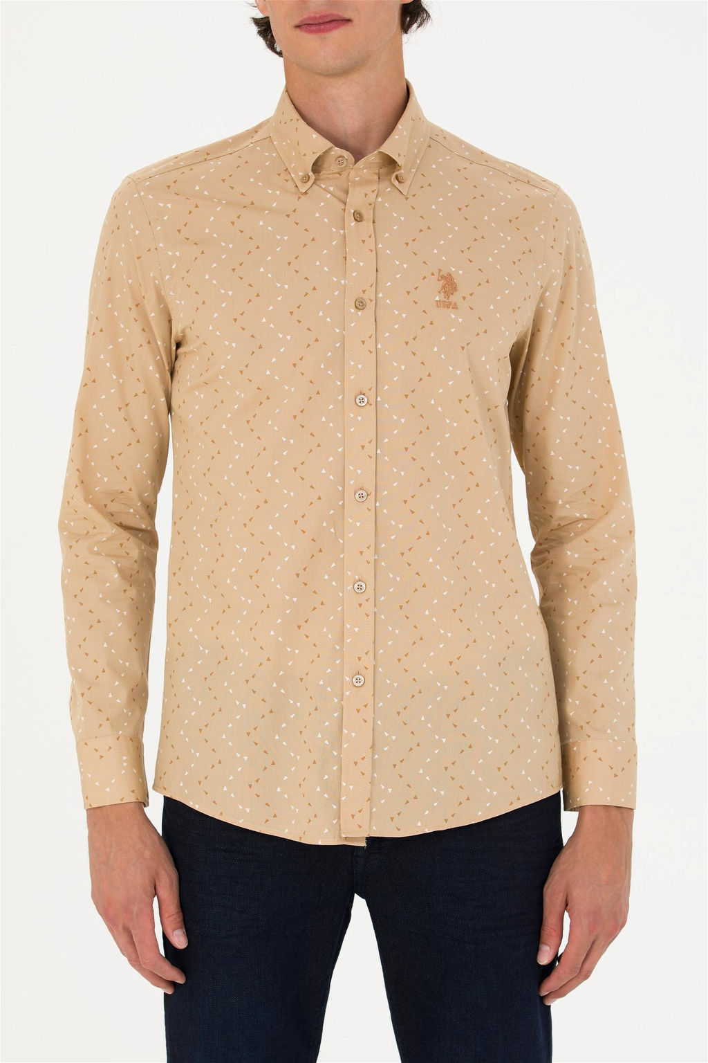 U. S. Polo Assn Мужская рубашка с длинным рукавом Stone - U.s. polo assn фото 13