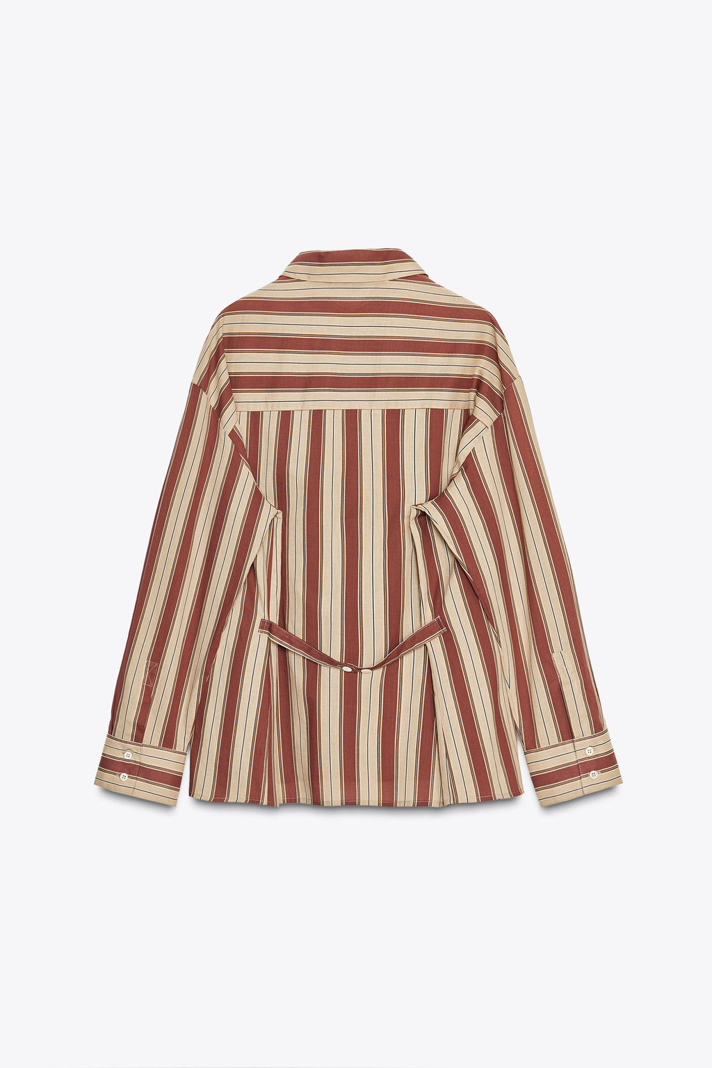 STRIPED SHIRT WITH BACK TAB - Zara фото 7