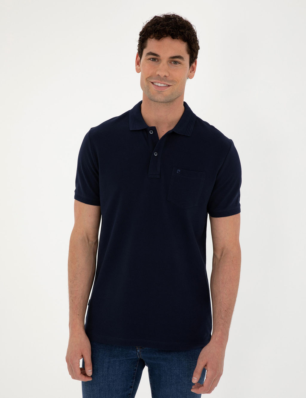 Lacivert Regular Fit Basic Ti__rt - Pierre cardin фото 10