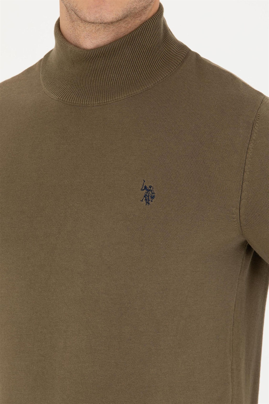 U. S. Polo Assn Мужской базовый свитер цвета хаки - U.s. polo assn фото 7