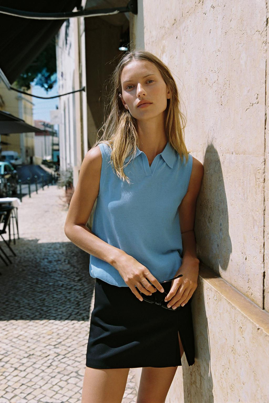 KNITTED POLO TOP - Zara фото 2