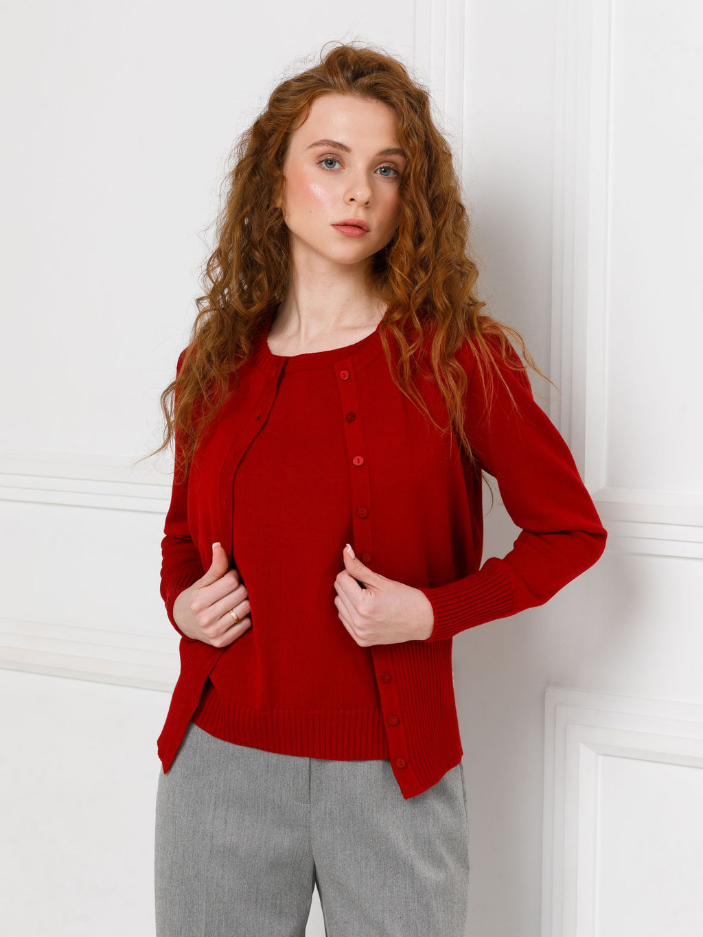 Блузка вязаная