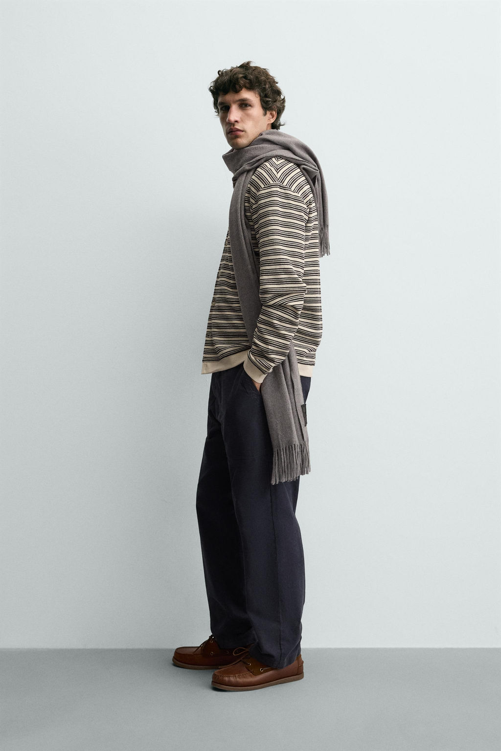 STRIPED TEXTURED JACKET - Zara фото 4