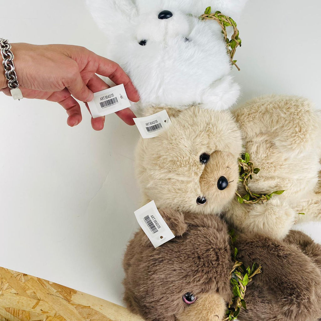 Мягкая игрушка Мишка с плетенным украшением на шее 35 см (арт. 9542/35) - Storyland фото 14