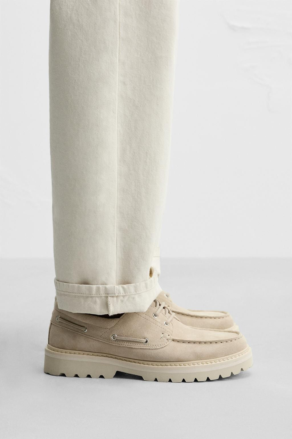 LEATHER DECK SHOES - Zara фото 5