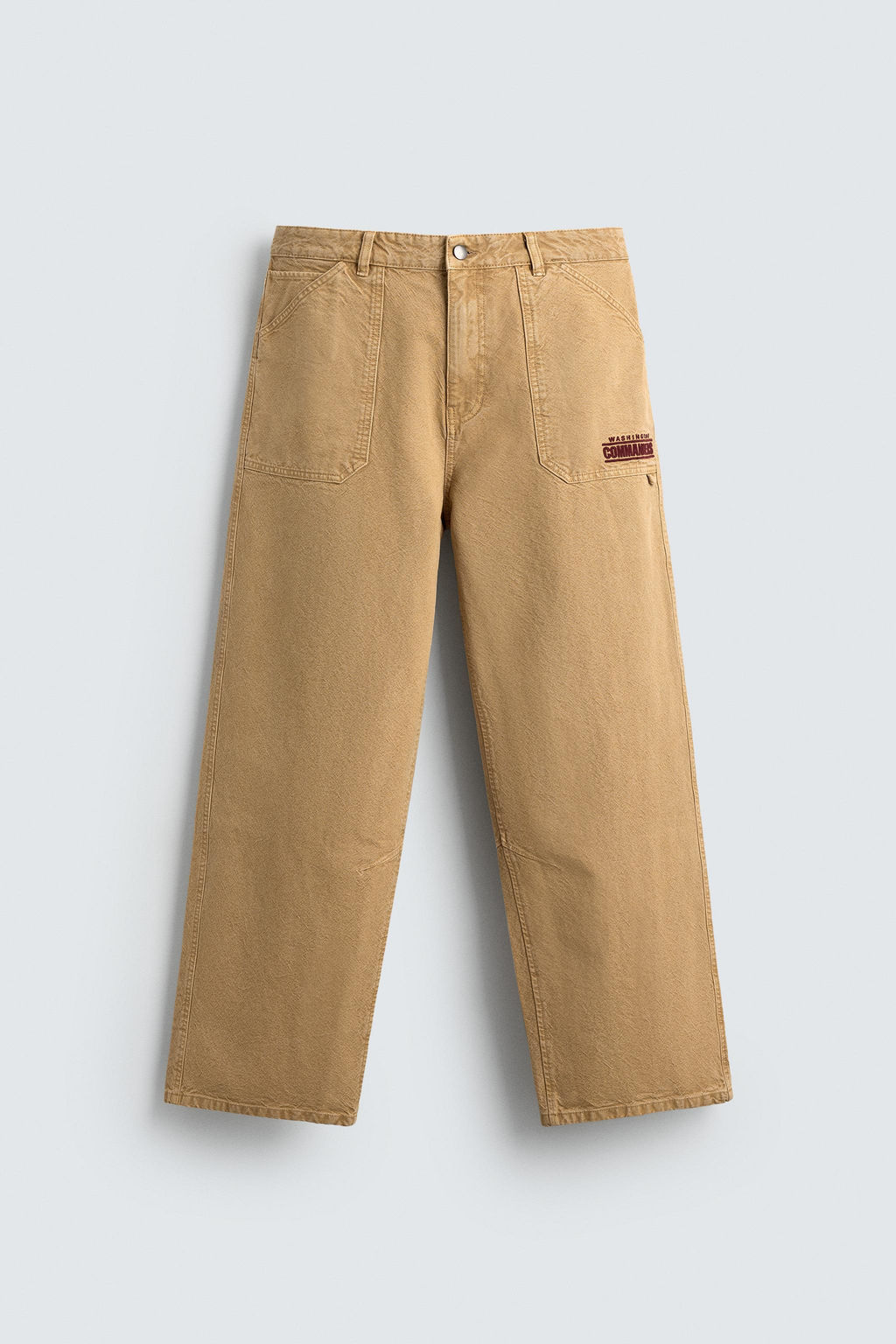 BAGGY FIT NFL WASHINGTON COMMANDERS EMBROIDERED PATCH TROUSERS - Zara фото 9