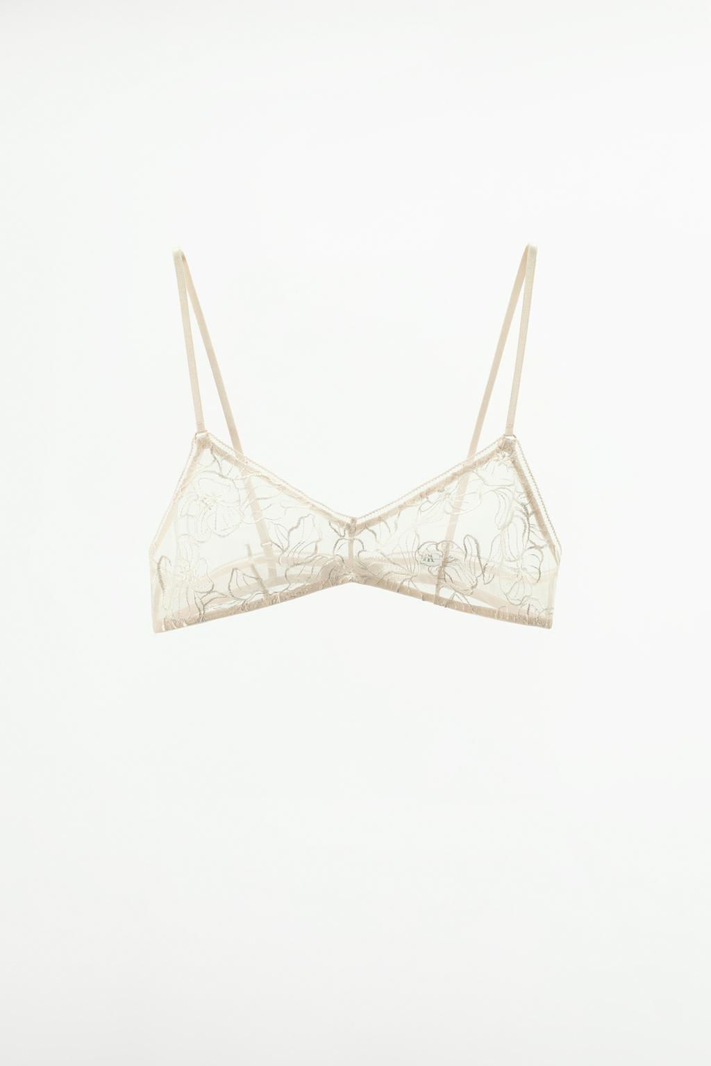 EMBROIDERED TULLE BRA - Zara фото 4