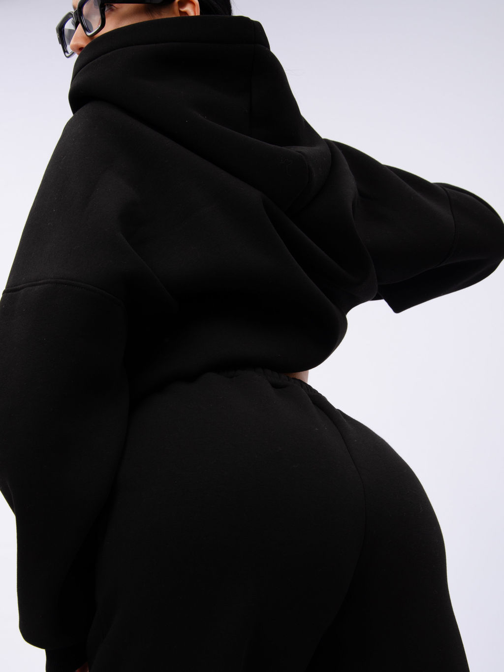 Джоггеры "БЖ-46" чёрные, футер 3-х нитка начес