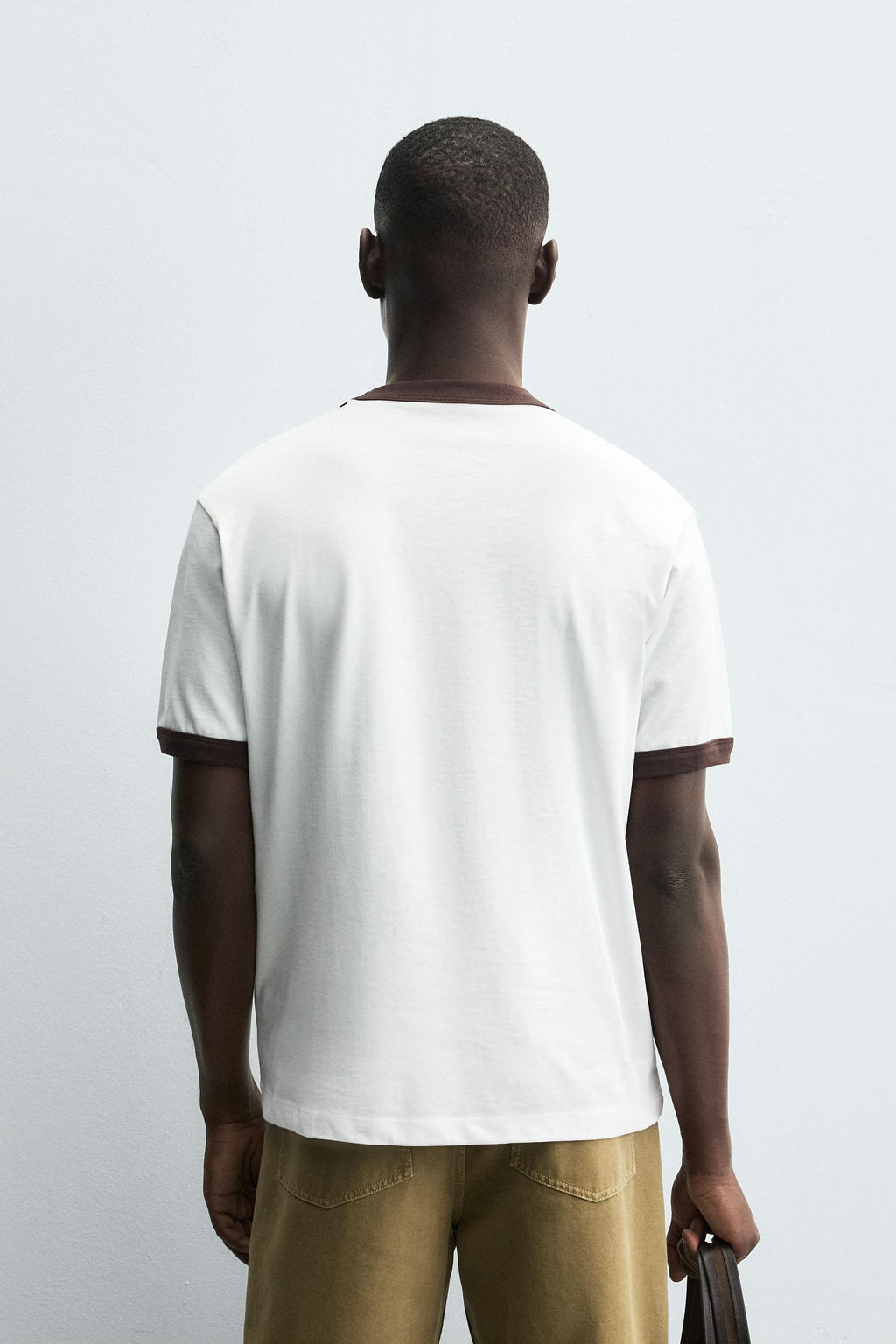 CONTRAST SLOGAN RIB T-SHIRT - Zara фото 3