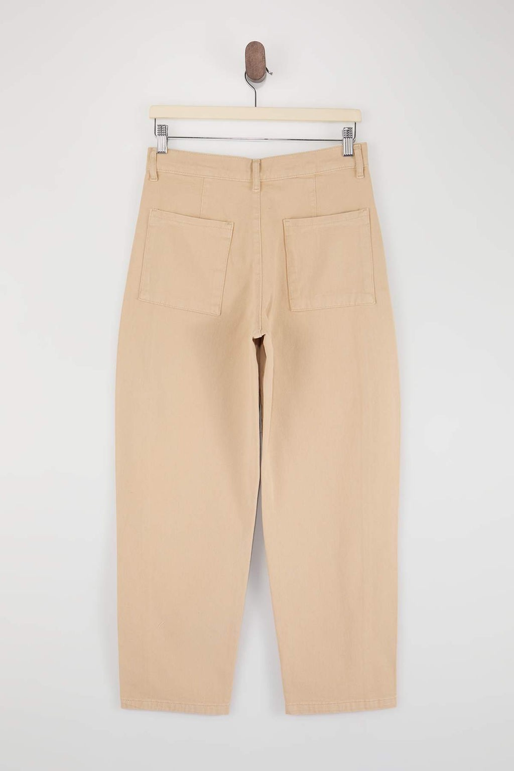 Bej Dikis Detayl? Yuksek Bel %100 Pamuk Baggy Jeans TWOSS26JE00202 - Trendyolmilla фото 2