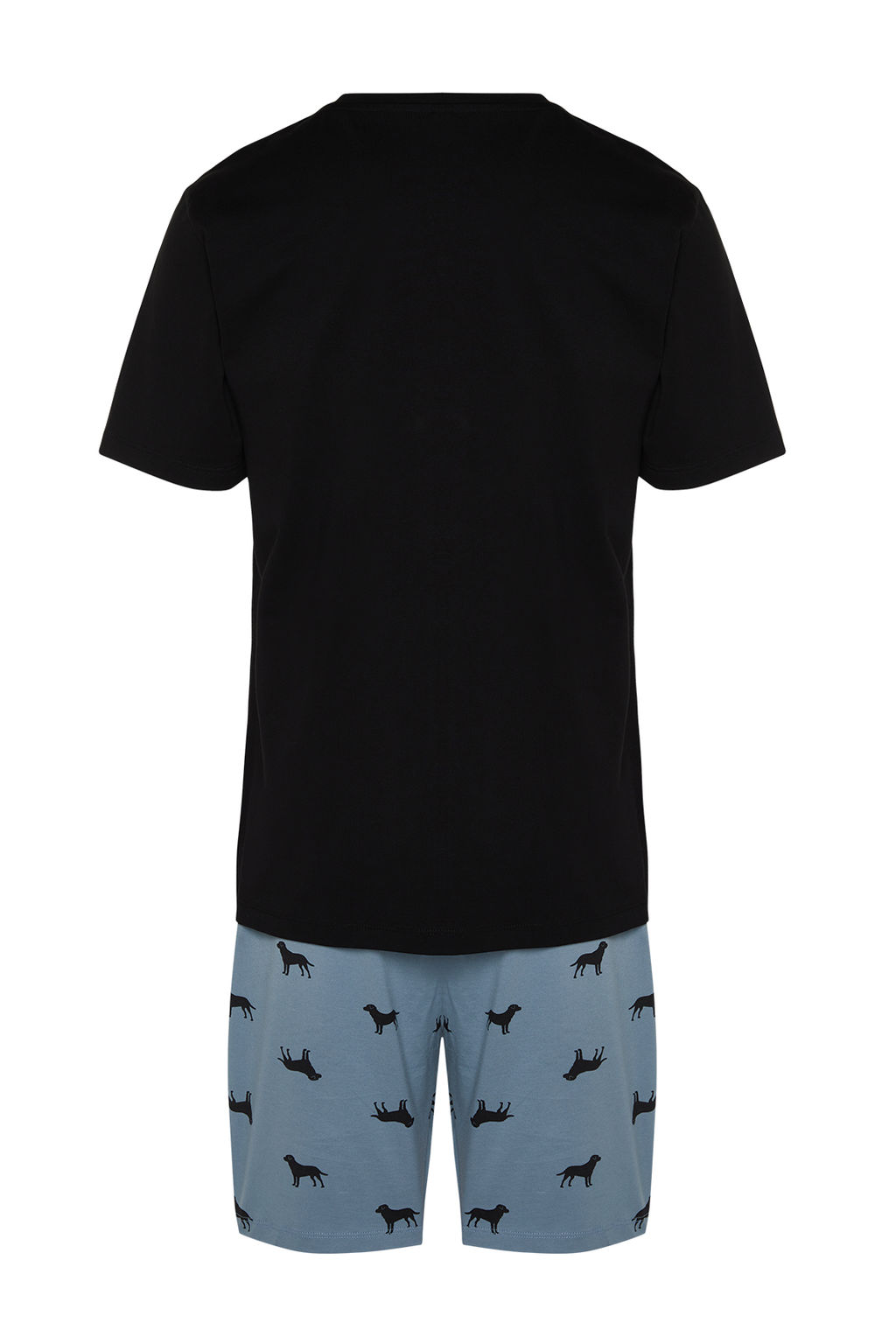 TRENDYOL MAN Mavi Bask?l? Regular Fit Orme Yazl?k Sortlu Pijama Tak?m? TMNSS24PT00023 - Trendyolmilla фото 8