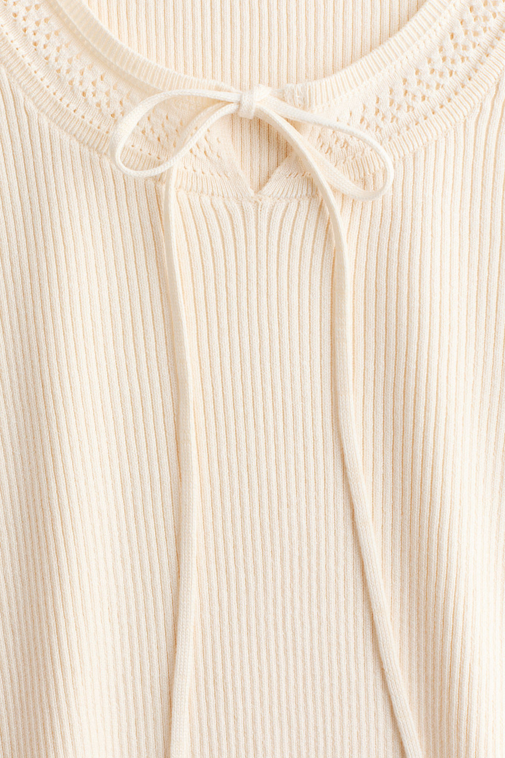 Frill-trimmed rib-knit top - H&m фото 7