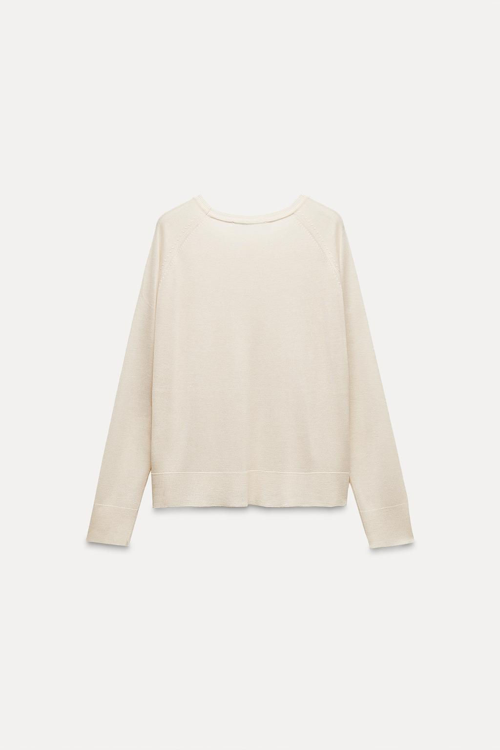 PLAIN FINE KNIT SWEATER - Zara фото 15