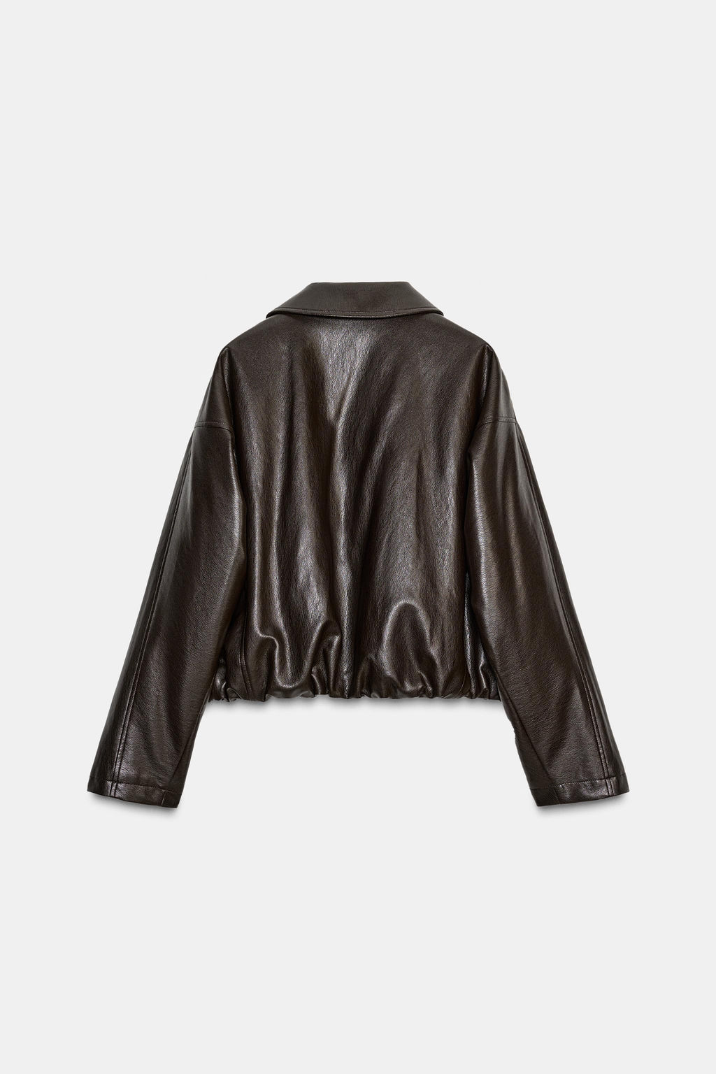 FAUX LEATHER BOMBER JACKET - Zara фото 11